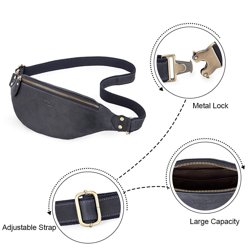 Sac Banane Cuir Homme Lyam | La Casa du Cuir Sacs banane