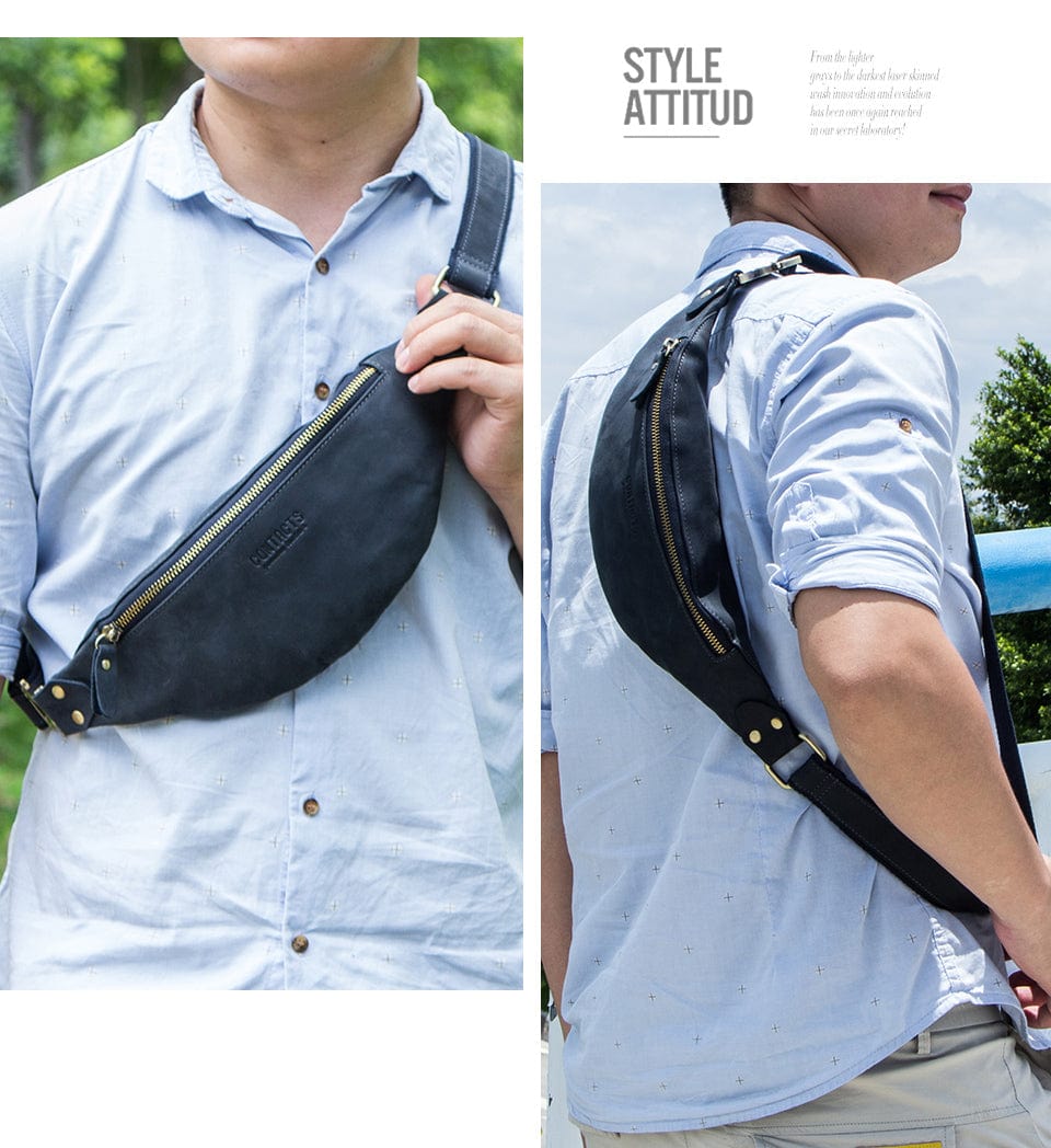 Sac Banane Cuir Homme Lyam | La Casa du Cuir Sacs banane