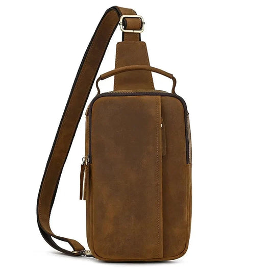 Sac Banane Cuir Homme Esteban | La Casa du Cuir Marron / Cuir Sacs banane