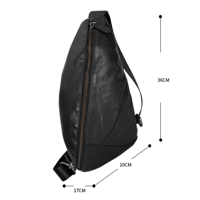Sac Banane Cuir Homme Ibrahim | La Casa du Cuir Noir / Cuir / Homme Sacs banane