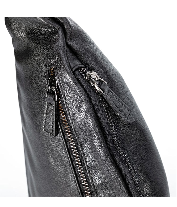 Sac Banane Cuir Homme Ibrahim | La Casa du Cuir Noir / Cuir / Homme Sacs banane