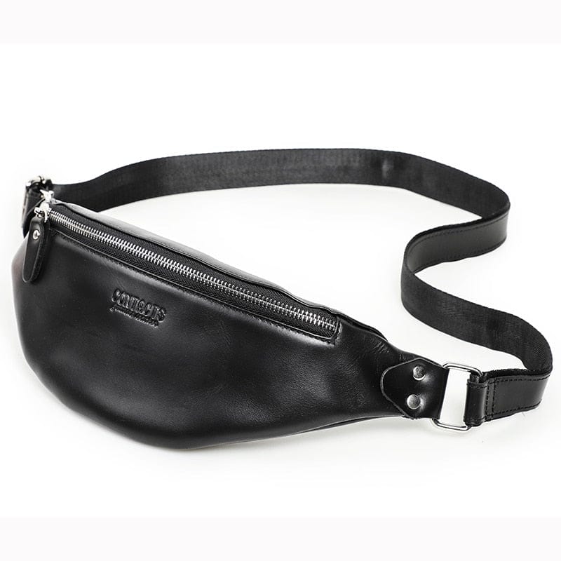Sac Banane Cuir Homme Yanis | La Casa du Cuir Noir / Cuir / Homme Sacs banane