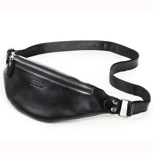 Sac Banane Cuir Homme Yanis | La Casa du Cuir Noir / Cuir / Homme Sacs banane