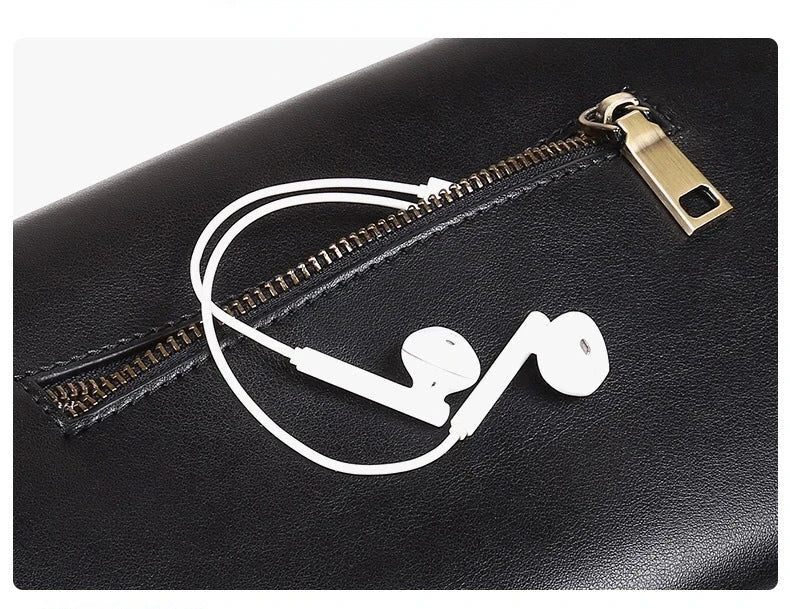 Sac Banane Femme Chic Fleur Noir / 26x14x8cm / Cuir Sac Cuir