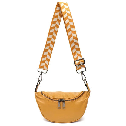 Sac Banane Femme Chic Lys Jaune / 25x14x7cm / Cuir Sac Banane