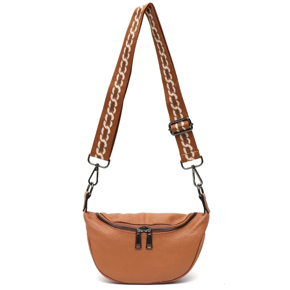 Sac Banane Femme Chic Lys Marron / 25x14x7cm / Cuir Sac Banane