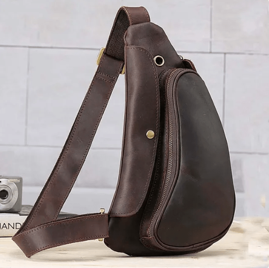 Sac Banane Cuir Homme Baptiste | La Casa du Cuir Café / Cuir / Homme Sacs banane