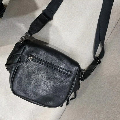 Sac Banane XL Femme Noir / 30x20x8cm / Cuir