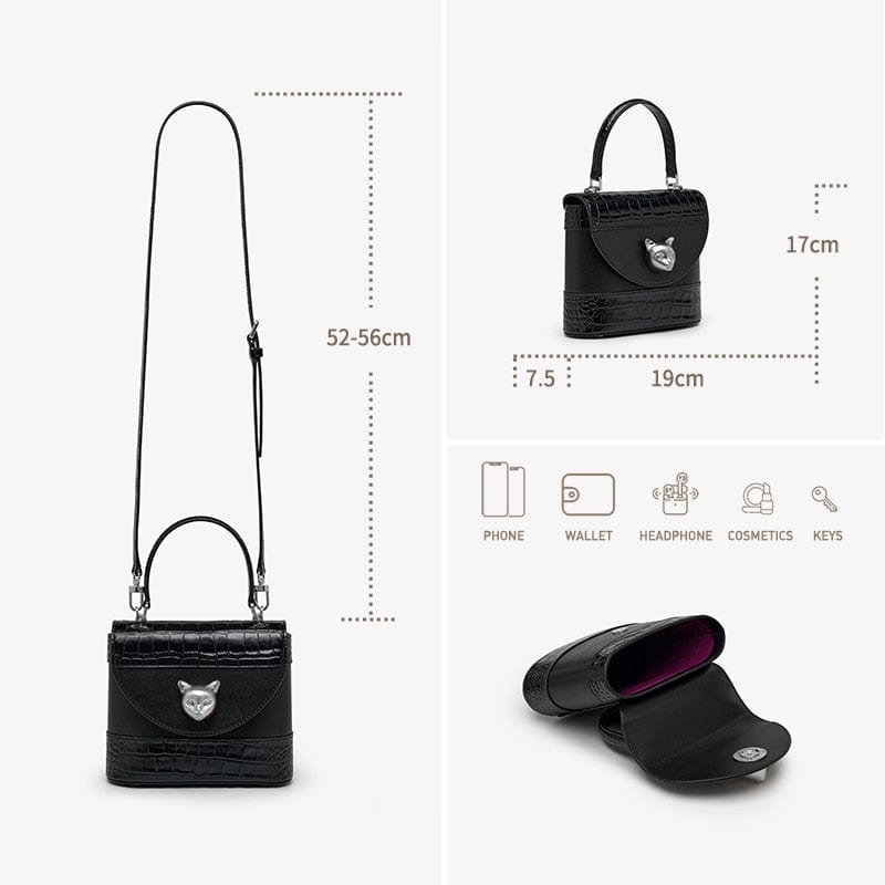 Sac Bandoulière Cuir Femme Agathe | La Casa du Cuir Noir / Cuir / Femme Sac bandoulière