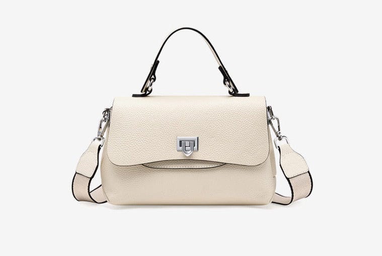 Sac Bandoulière Cuir Femme Juliette | La Casa du Cuir Ivoire / 25 cm / Cuir Sac bandoulière