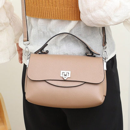 Sac Bandoulière Cuir Femme Juliette | La Casa du Cuir Kaki / 25 cm / Cuir Sac bandoulière