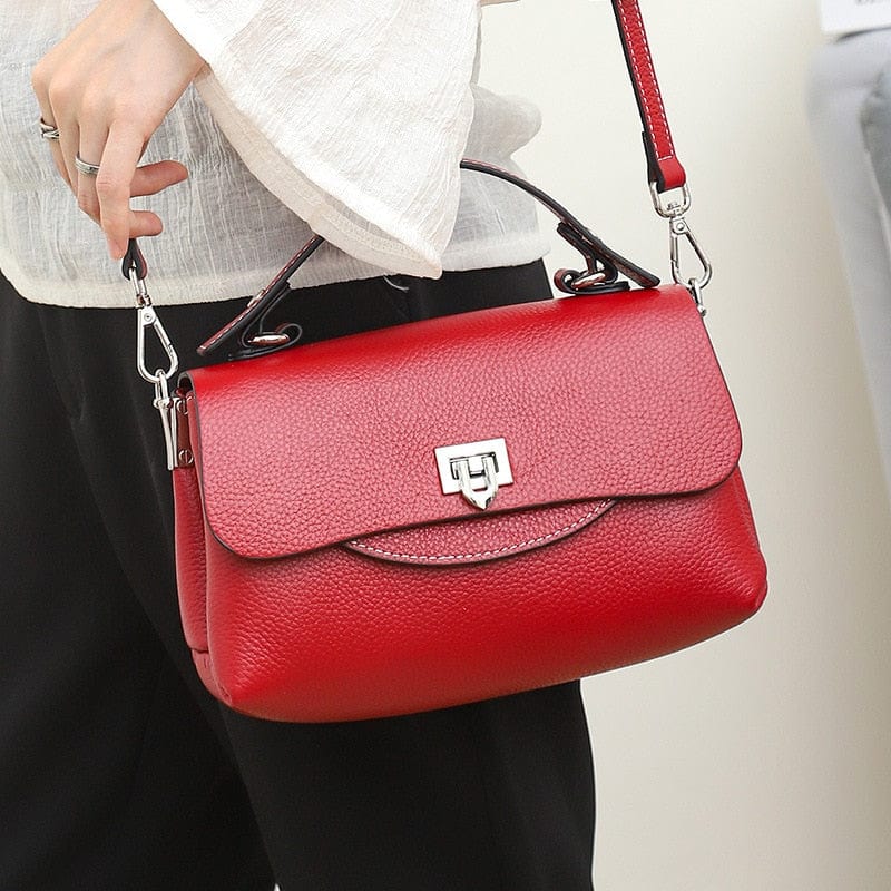 Sac Bandoulière Cuir Femme Juliette | La Casa du Cuir Vin rouge / 25 cm / Cuir Sac bandoulière
