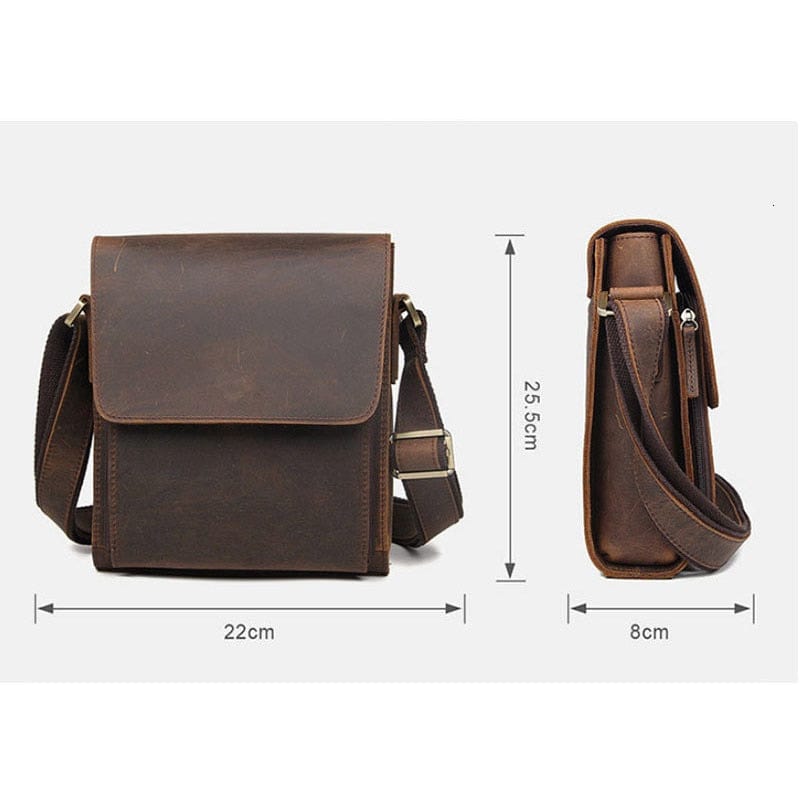 Sac Bandoulière Homme Cuir Classique | Style Vintage Élégant Sac bandoulière