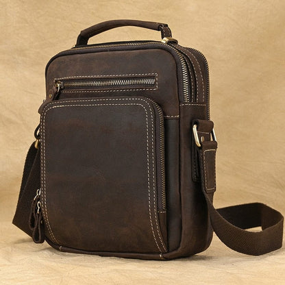 Sac Bandoulière Homme Cuir Travail | Élégant et Pratique Café / Cuir / Homme Sac bandoulière