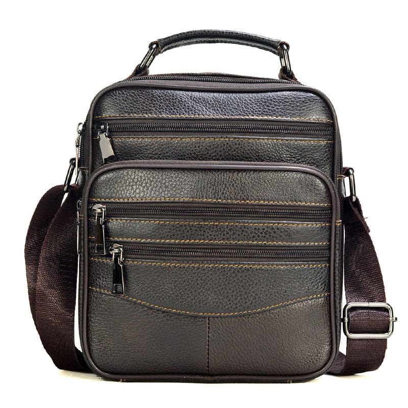 Sac Bandoulière Homme Cuir Compact Noé | Pratique & Élégant Café / Cuir / Homme Sac bandoulière