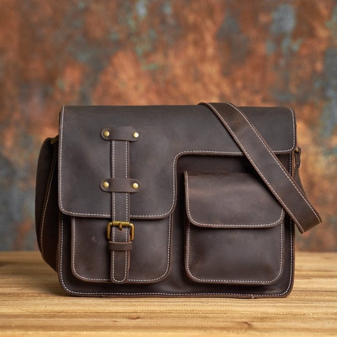 Sac Bandoulière Homme Cuir Ethan | La Casa du Cuir Café / Cuir / Homme Sac bandoulière