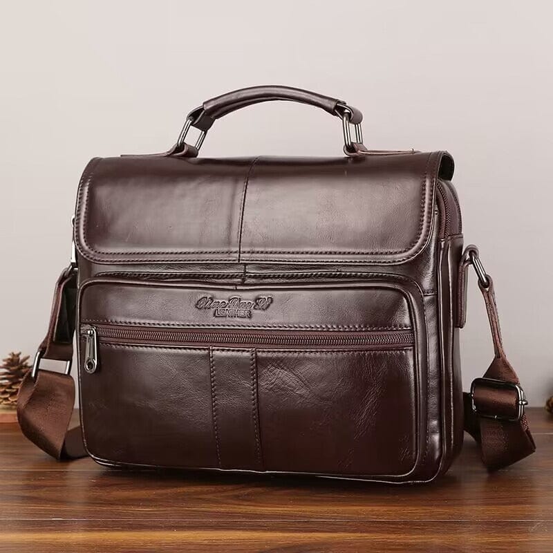 Sac Bandoulière Homme Cuir Théo | La Casa du Cuir Caffé / Cuir / Homme Sac bandoulière