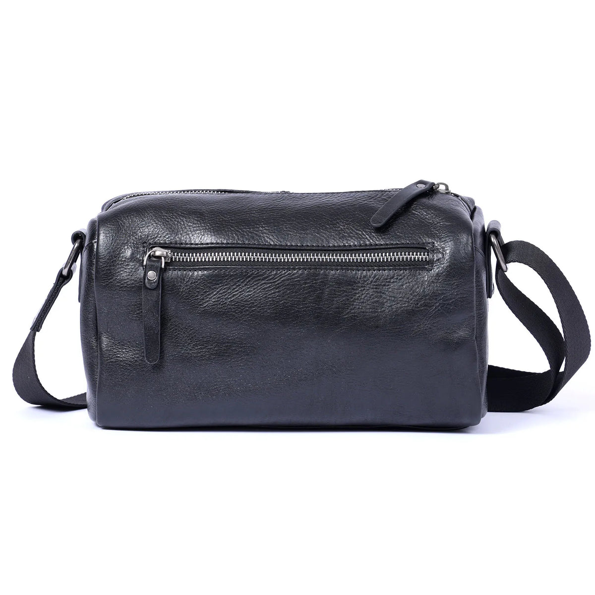 Sac Bandoulière Homme Cuir Compact | Léger et Élégant Noir / Cuir Véritable