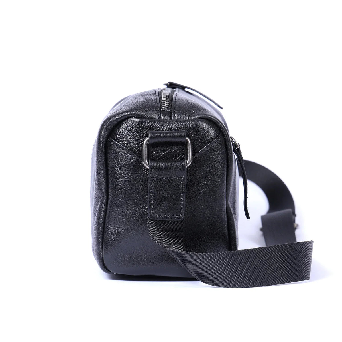 Sac Bandoulière Homme Cuir Compact | Léger et Élégant Noir / Cuir Véritable