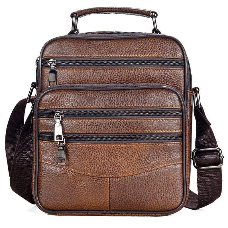 Sac Bandoulière Homme Cuir Compact Noé | Pratique & Élégant Marron / Cuir / Homme Sac bandoulière