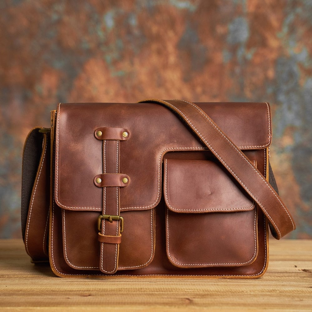 Sac Bandoulière Homme Cuir Ethan | La Casa du Cuir Marron / Cuir / Homme Sac bandoulière