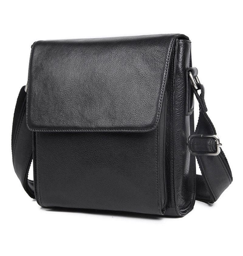 Sac Bandoulière Homme Cuir Classique | Style Vintage Élégant Noir / Cuir Véritable / Homme Sac bandoulière