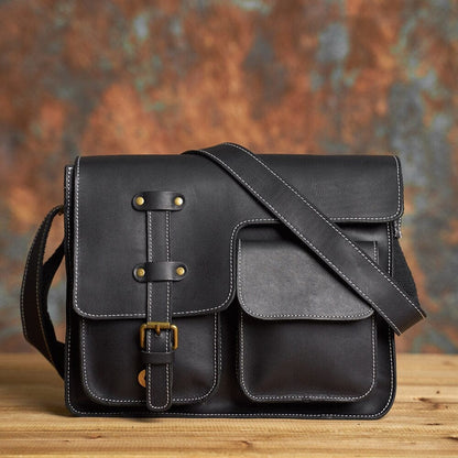 Sac Bandoulière Homme Cuir Ethan | La Casa du Cuir Noir / Cuir / Homme Sac bandoulière
