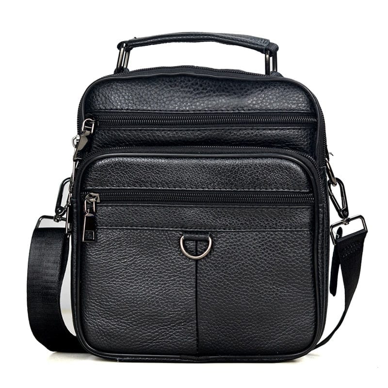 Sac Bandoulière Homme Cuir Compact Noé | Pratique & Élégant Noir Metal / Cuir / Homme Sac bandoulière