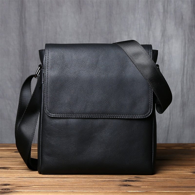 Sac Bandoulière Homme Cuir Élégant | Classique et Pratique Noir / Cuir / Homme Sac bandoulière