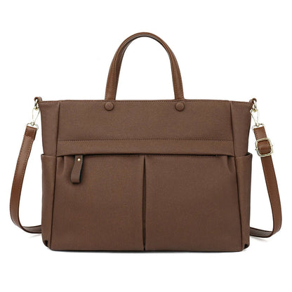 Sac Cabas Bandoulière Femme Grand Format Imperméable – Modèle Élise Café / Tissu technique Sac Cuir Femme
