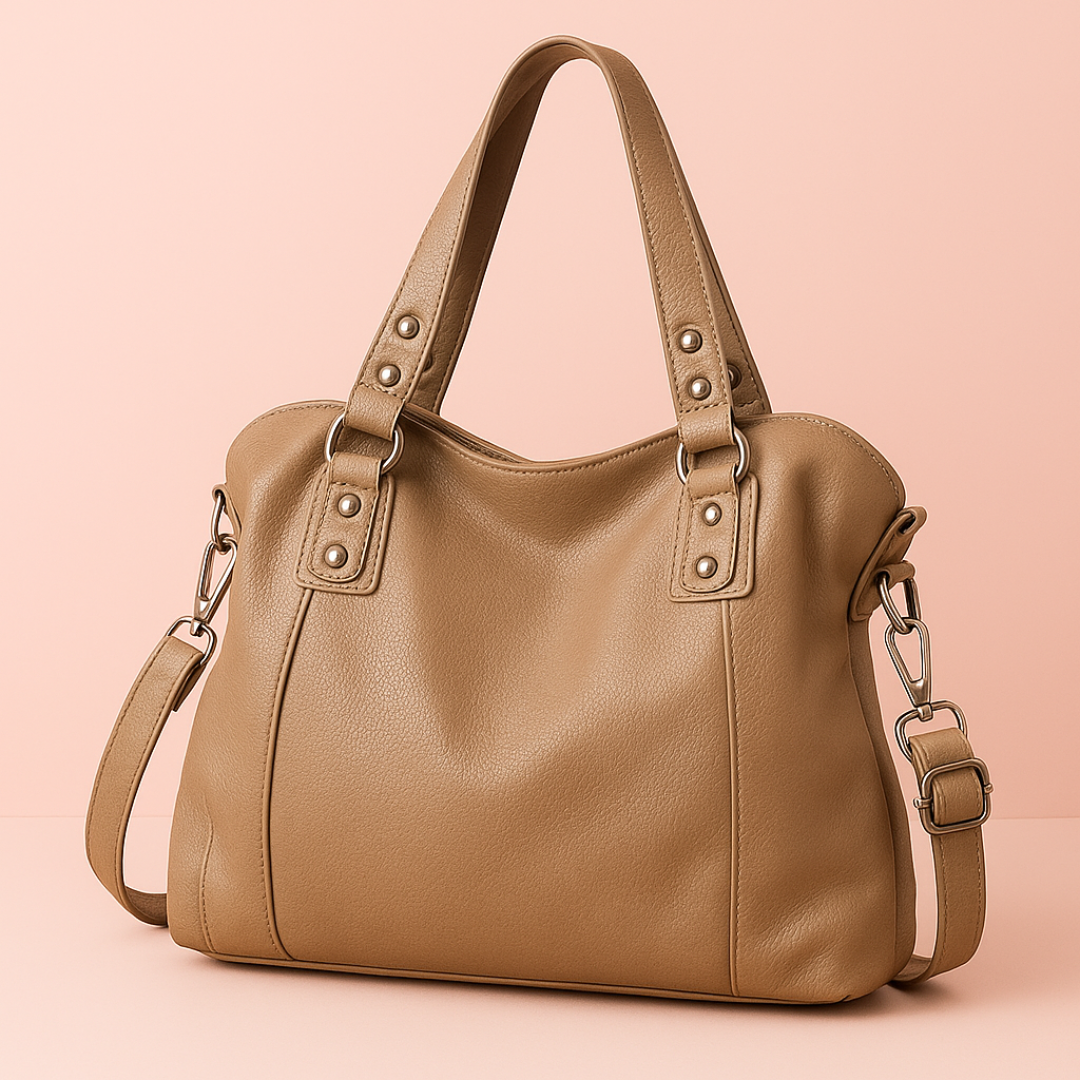 Sac Cabas Cuir Femme Isa | Grand Format Chic & Pas Cher khaki / Cuir PU Souple Sac Cabas