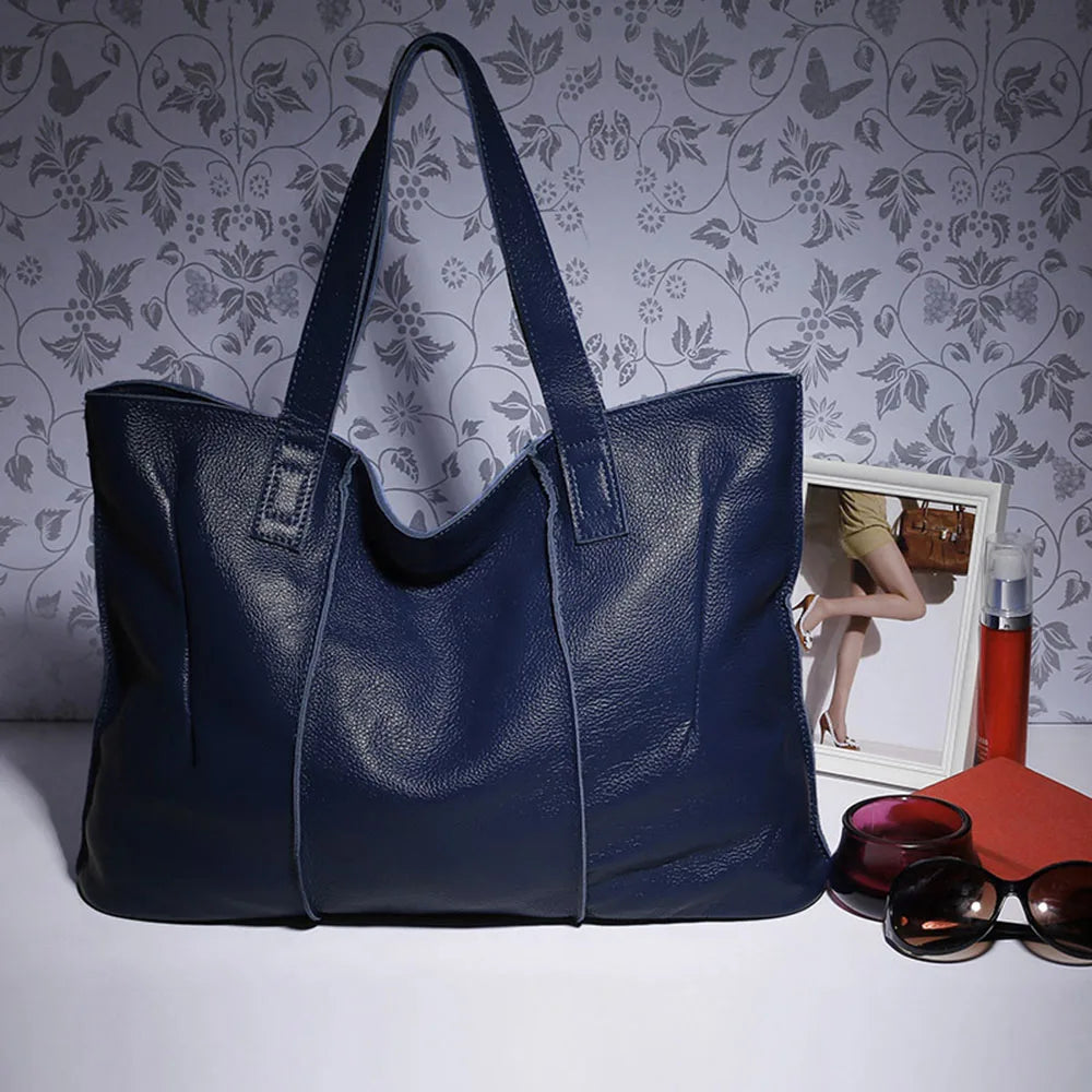 Sac Cabas Cuir Souple Femme – Grand Format et Couleurs Tendance Sac Cuir Femme