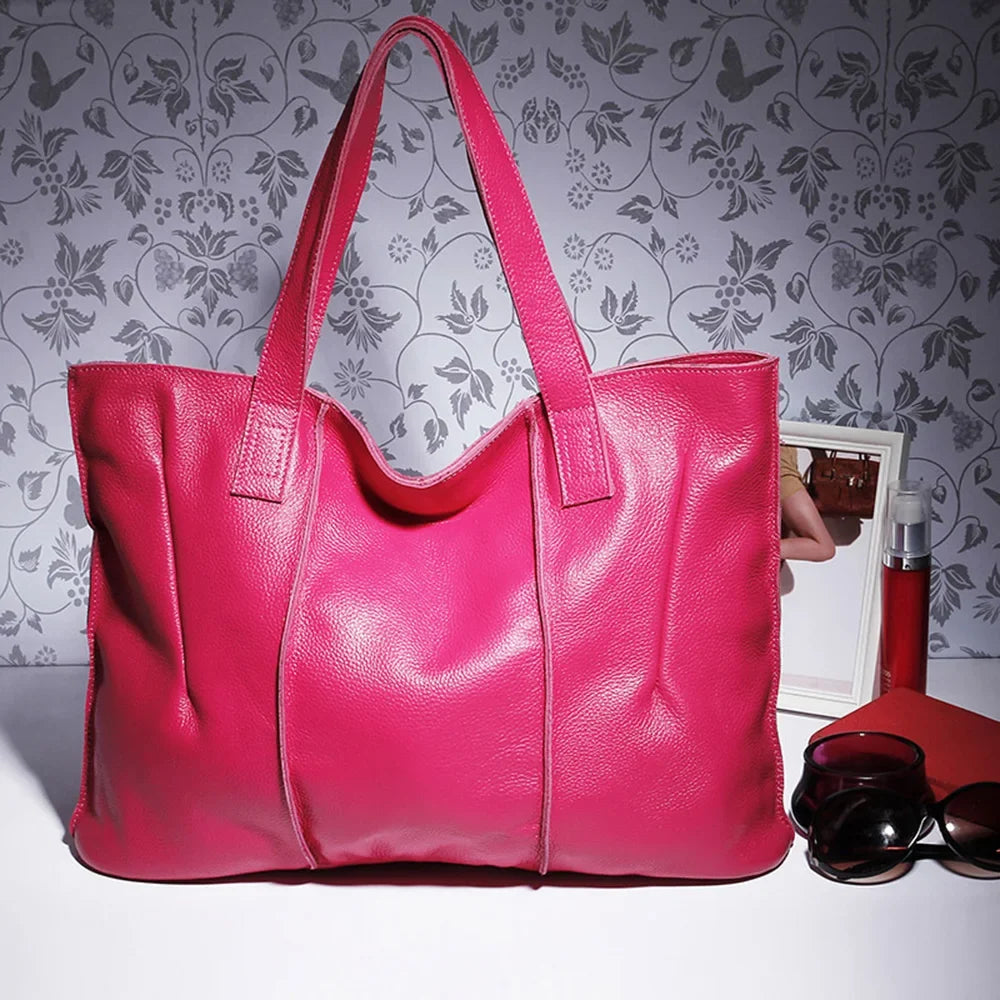 Sac Cabas Cuir Souple Femme – Grand Format et Couleurs Tendance Sac Cuir Femme