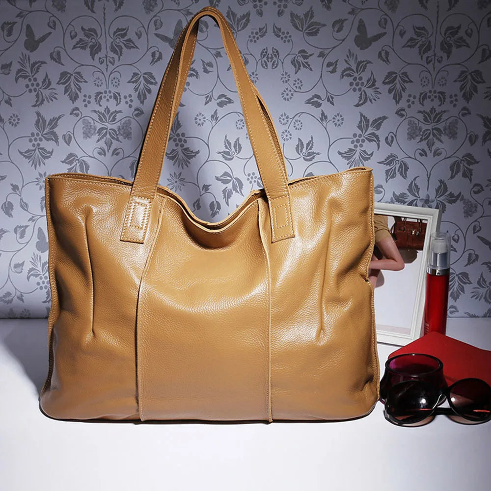 Sac Cabas Cuir Souple Femme – Grand Format et Couleurs Tendance Sac Cuir Femme