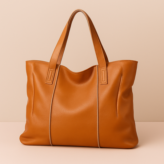 Sac Cabas Cuir Souple Femme – Grand Format et Couleurs Tendance Camel / Cuir Véritable Sac Cuir Femme