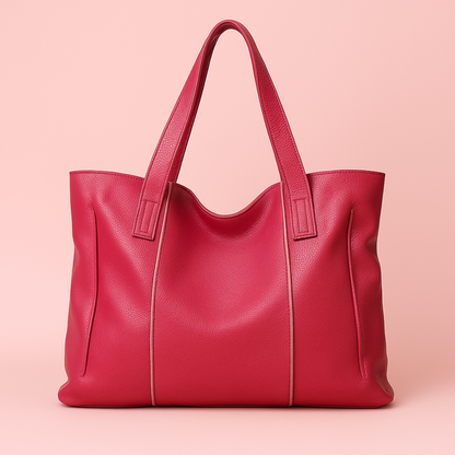 Sac Cabas Cuir Souple Femme – Grand Format et Couleurs Tendance Fuchsia / Cuir Véritable Sac Cuir Femme