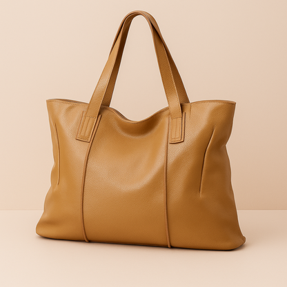 Sac Cabas Cuir Souple Femme – Grand Format et Couleurs Tendance Khaki / Cuir Véritable Sac Cuir Femme