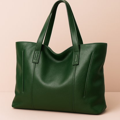 Sac Cabas Cuir Souple Femme – Grand Format et Couleurs Tendance Vert / Cuir Véritable Sac Cuir Femme