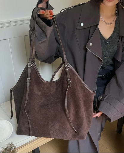 Sac Cabas en Daim Kim | Cabas Daim Souple Chic & Tendance Sac Cabas