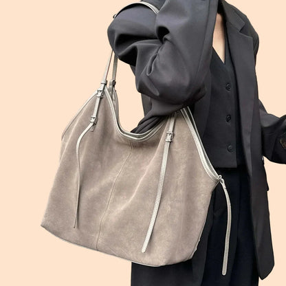 Sac Cabas en Daim Kim | Cabas Daim Souple Chic & Tendance Sac Cabas