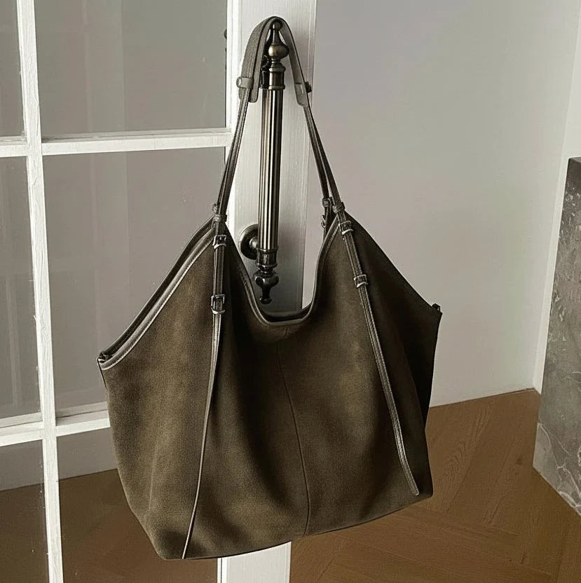 Sac Cabas en Daim Kim | Cabas Daim Souple Chic & Tendance Sac Cabas
