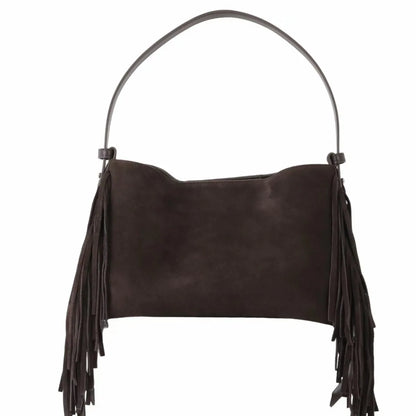 Sac Cabas en Daim Marron à Franges – Sac Cabas Daim Souple Sac Cabas