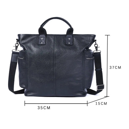 Sac Cabas Homme Cuir Ordinateur | Grand Format Travail Élégant Sac Cuir