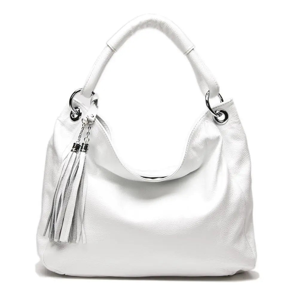 Sac Cuir Femme Cabas Amatista – Élégant & grand format Blanc / Cuir Véritable Sac Cuir Femme