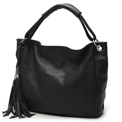 Sac Cuir Femme Cabas Amatista – Élégant & grand format Noir / Cuir Véritable Sac Cuir Femme