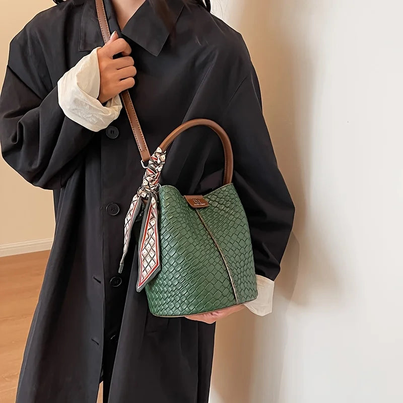 Sac Cuir Seau Esme | Élégance Tressée & Style en Tendance Sac Cuir Femme