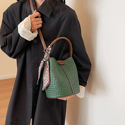 Sac Cuir Seau Esme | Élégance Tressée & Style en Tendance Sac Cuir Femme