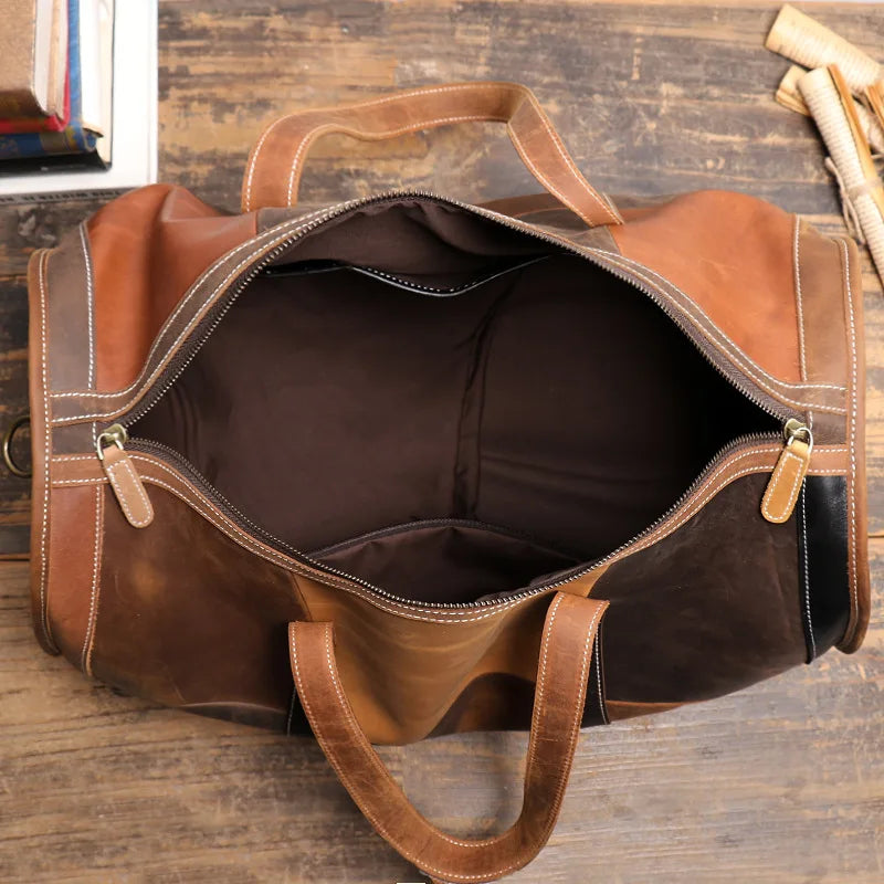 Sac de Voyage de Luxe Femme – Cuir Patchwork Élégant et Pratique Patchwork
