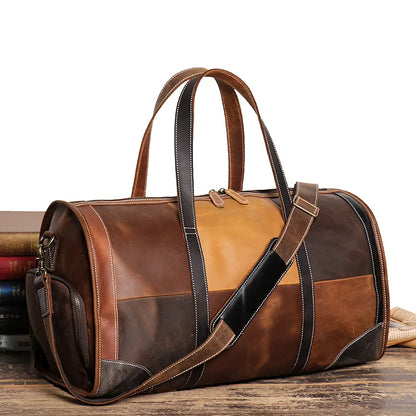 Sac de Voyage de Luxe Femme – Cuir Patchwork Élégant et Pratique Patchwork