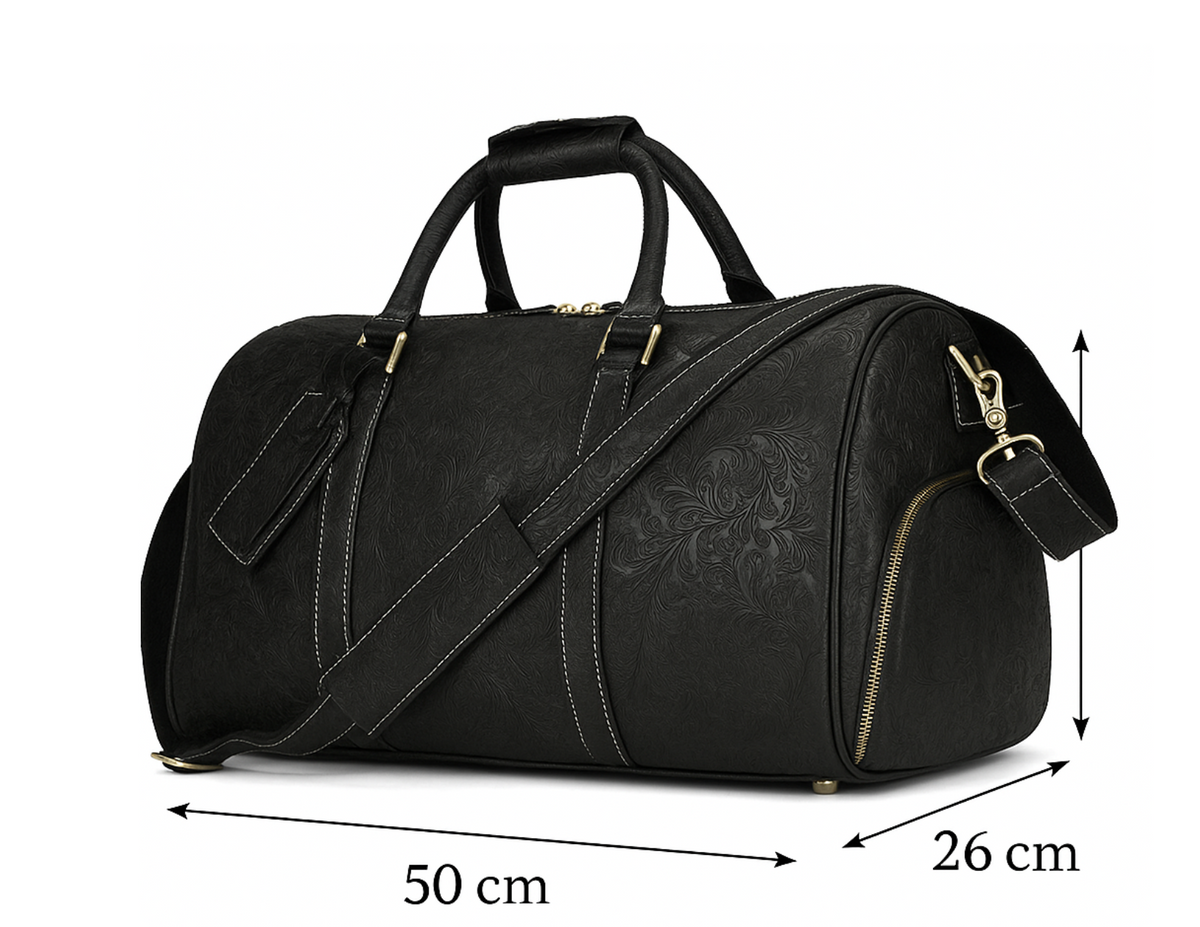 Sac de Voyage Femme Cuir Indila – Élégance et Grande Capacité Noir / Cuir Veritable